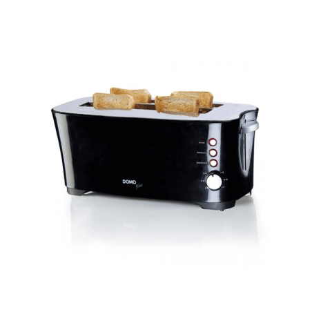 Domo DO961T Cool Touch Grille-pain 2 larges fentes 1350W avec 3 fonctions et thermostat 7 positions