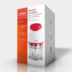 Livoo DOP118R Mini hachoir 2 lames 25cl 160W emballage