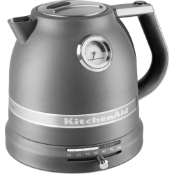 Bouilloire Artisan KitchenAid 5KEK1522EMS de 1,5 L  gris avec indicateur de la température et puissance de 2400W