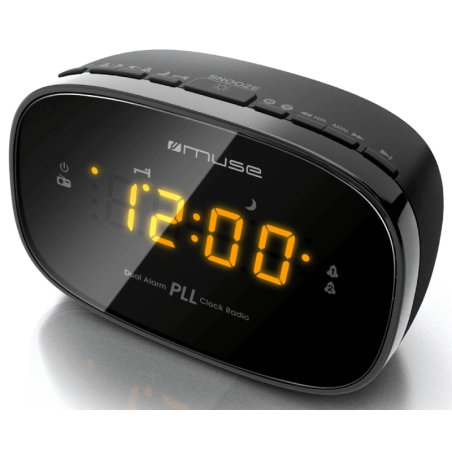 Muse M-150 CR Radio-Réveil double alarme noir