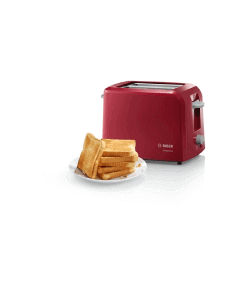 Grille pain Toaster Bosch TAT3A014 rouge 890W pour un bon petit déjeuner