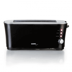 Domo DO961T Cool Touch Grille-pain 2 larges fentes 1350W avec 3 fonctions et thermostat réglable 7 positions noir