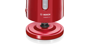 Bouilloire électrique Bosch TWK3A014 CompactClass rouge  avec puissance de 2400W et socle 360 degrés pivotant